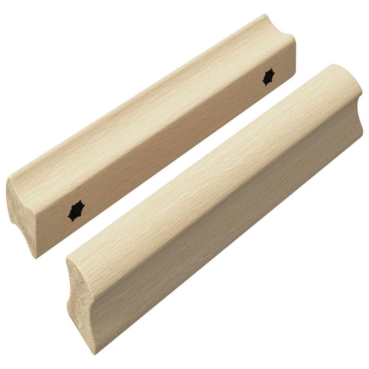 Přímá Rukojeť 2 Pcs Přírodní Dřevo 130 X 25 X 30 Mm
