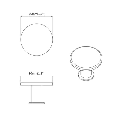 Rukojeť 12 Pcs Černá Ø30 Mm Hliník