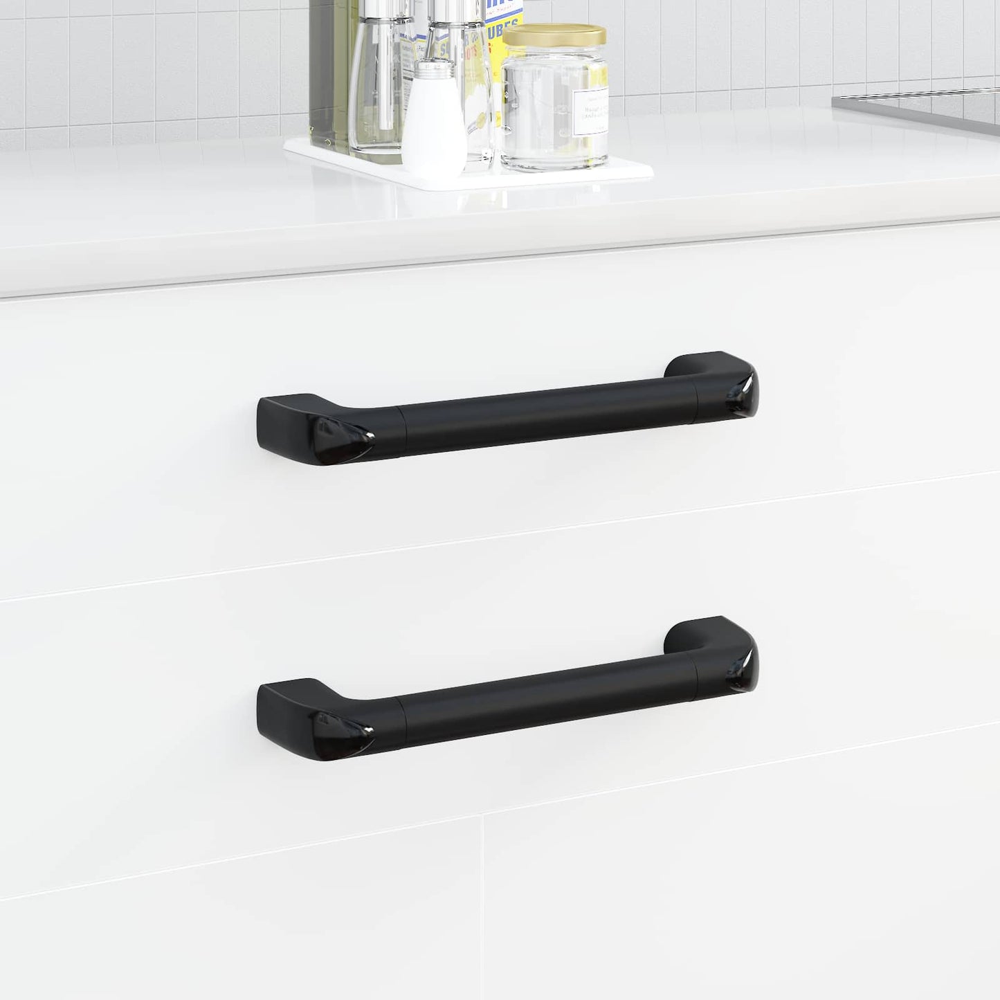 Rukojeť Jednobarevný 2 Pcs Černá 380 X 34 X 85 Mm Hliník A Pp