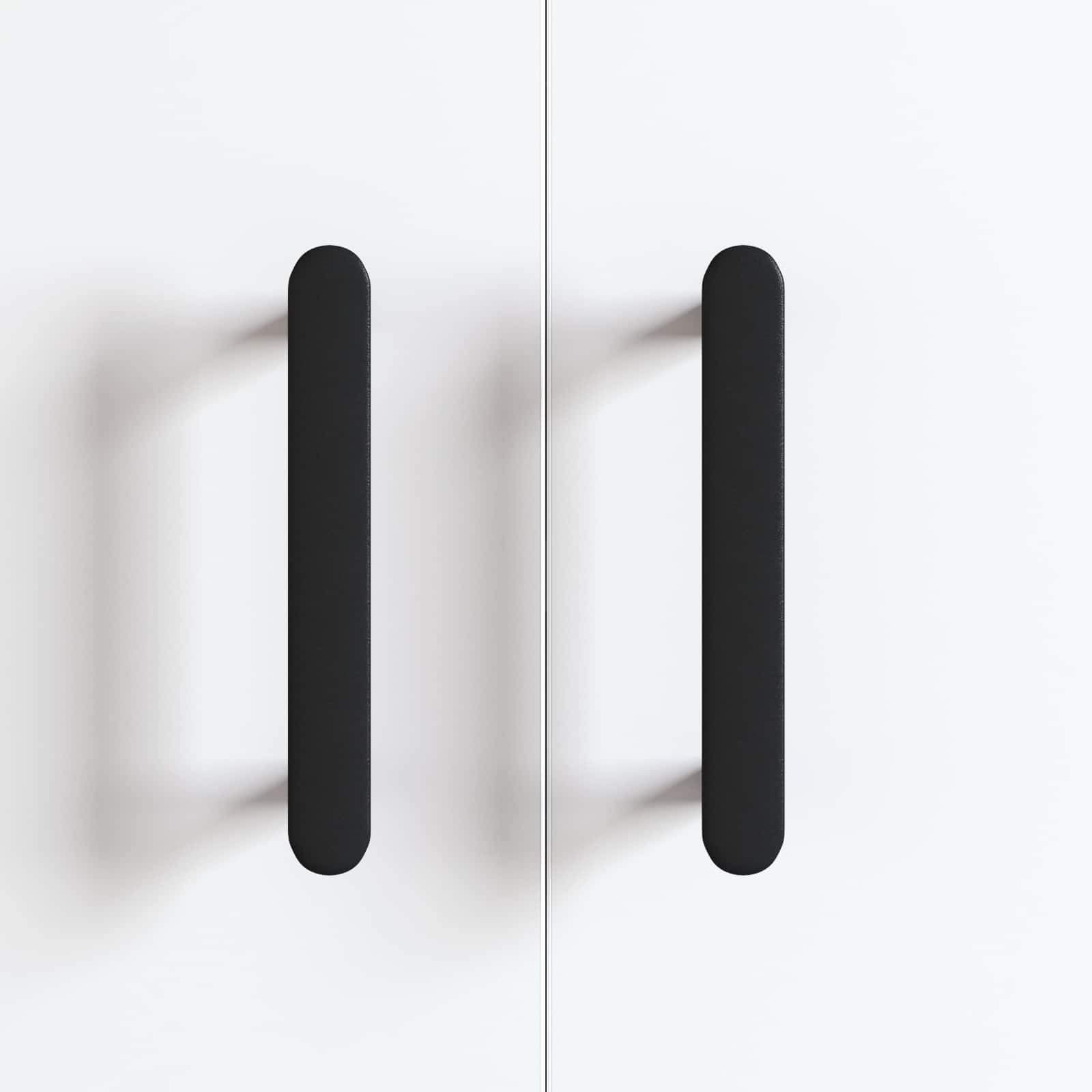 Madlo Na Skříň 2 Pcs Černá 121 X 16,6 X 28,3 Mm Železo