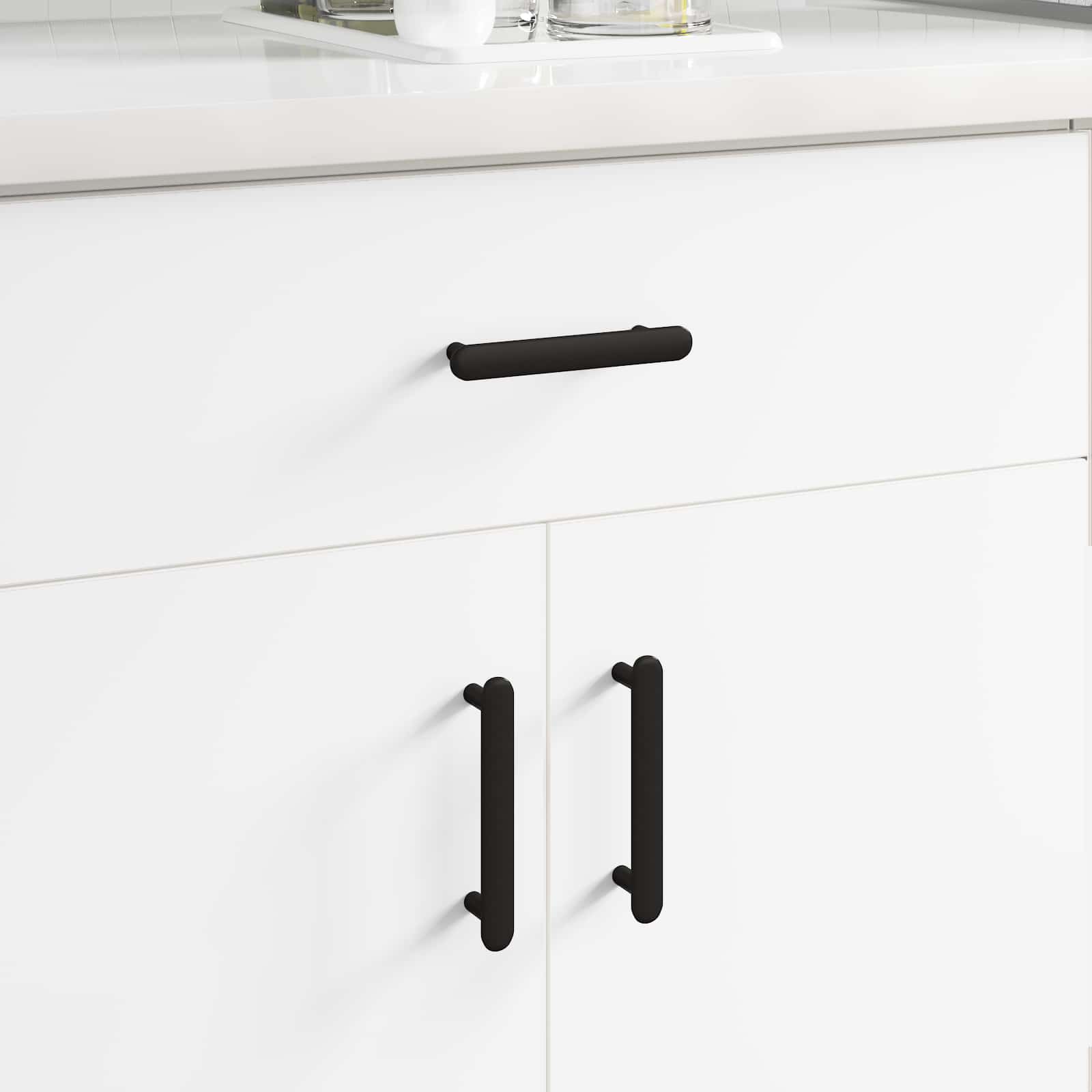 Madlo Na Skříň 2 Pcs Černá 121 X 16,6 X 28,3 Mm Železo