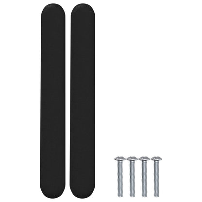 Madlo Na Skříň 2 Pcs Černá 121 X 16,6 X 28,3 Mm Železo