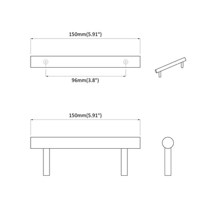Madlo Na Skříň 12 Pcs Zlatá 150 Mm Nerezová Ocel