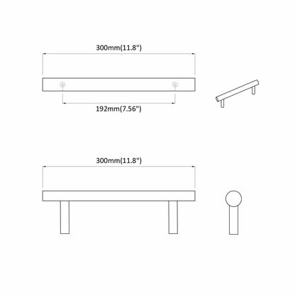 Madlo Na Skříň 12 Pcs Stříbrná 300 Mm Nerezová Ocel