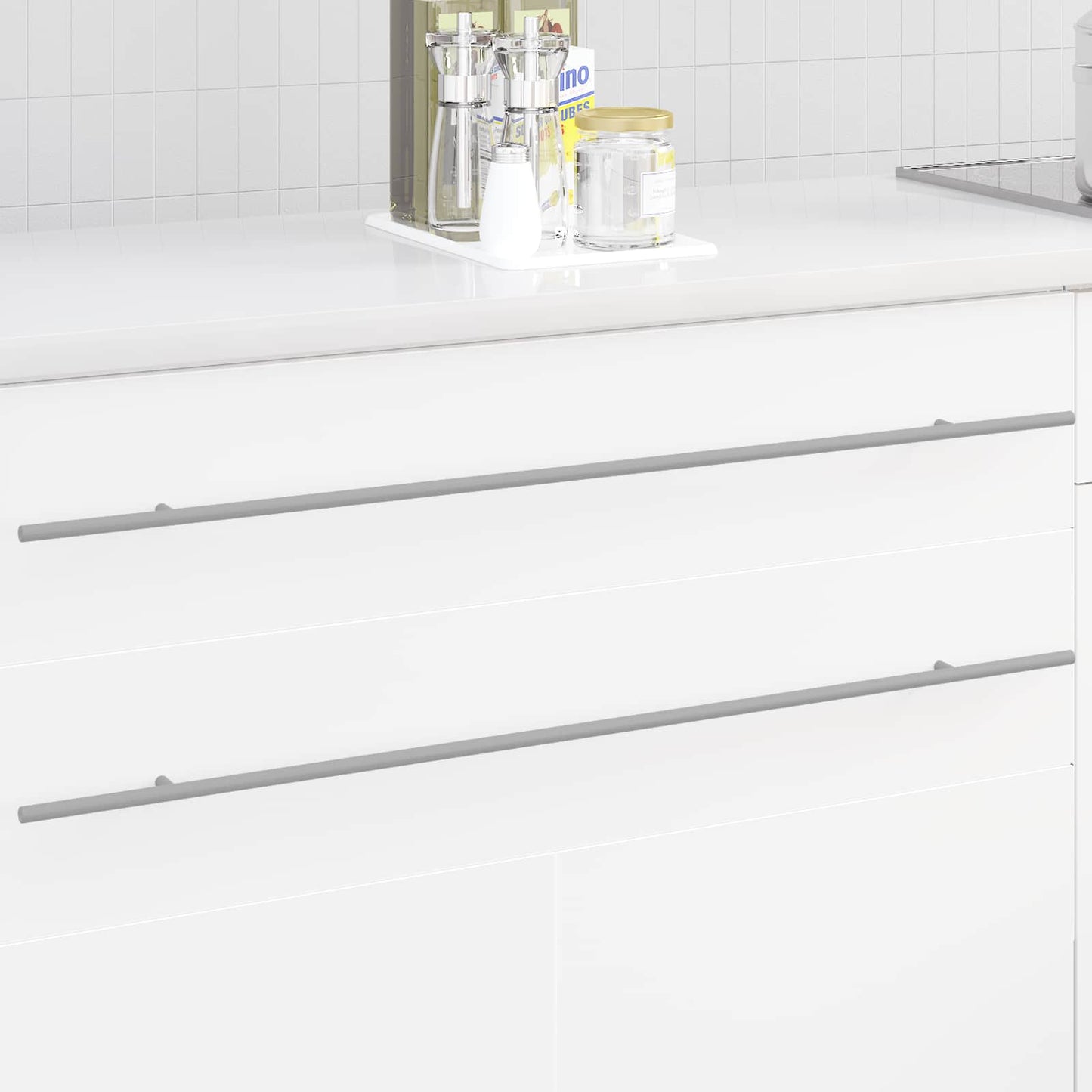 Madlo Na Skříň 12 Pcs Stříbrná 900 Mm Nerezová Ocel