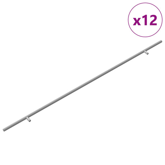Madlo Na Skříň 12 Pcs Stříbrná 900 Mm Nerezová Ocel