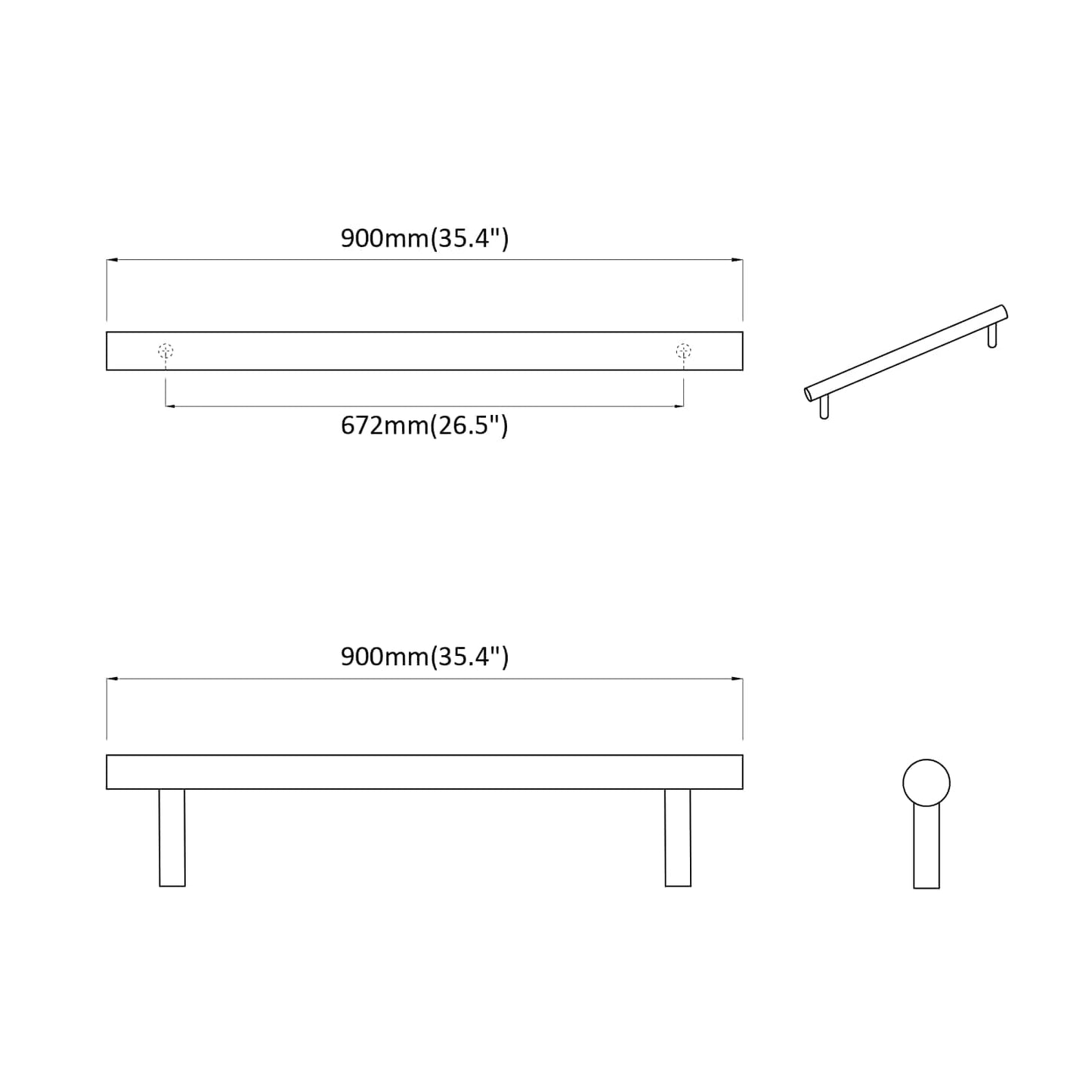 Madlo Na Skříň 12 Pcs Stříbrná 900 Mm Nerezová Ocel