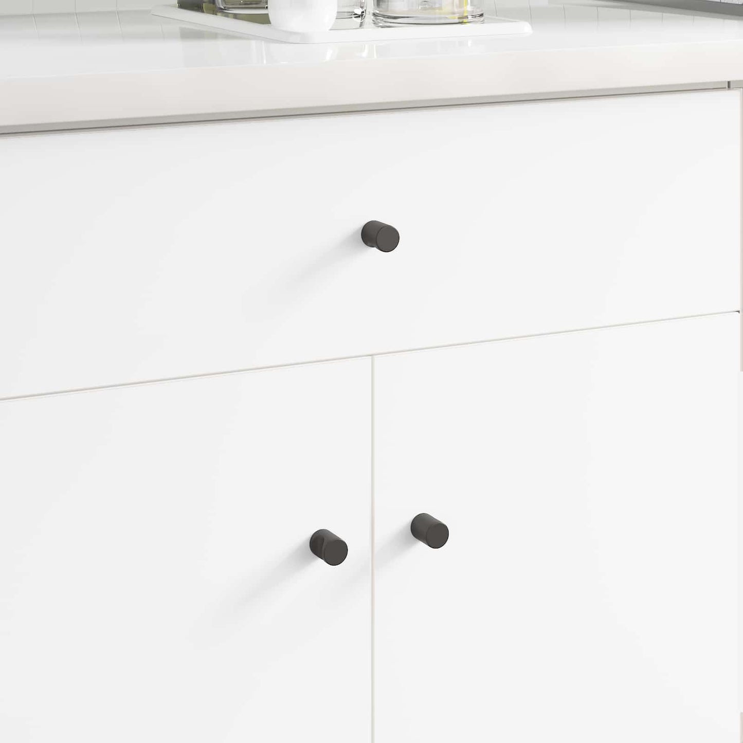 Úchytka Do Skříňky 12 Pcs Černá 18 X 23 Mm Železo