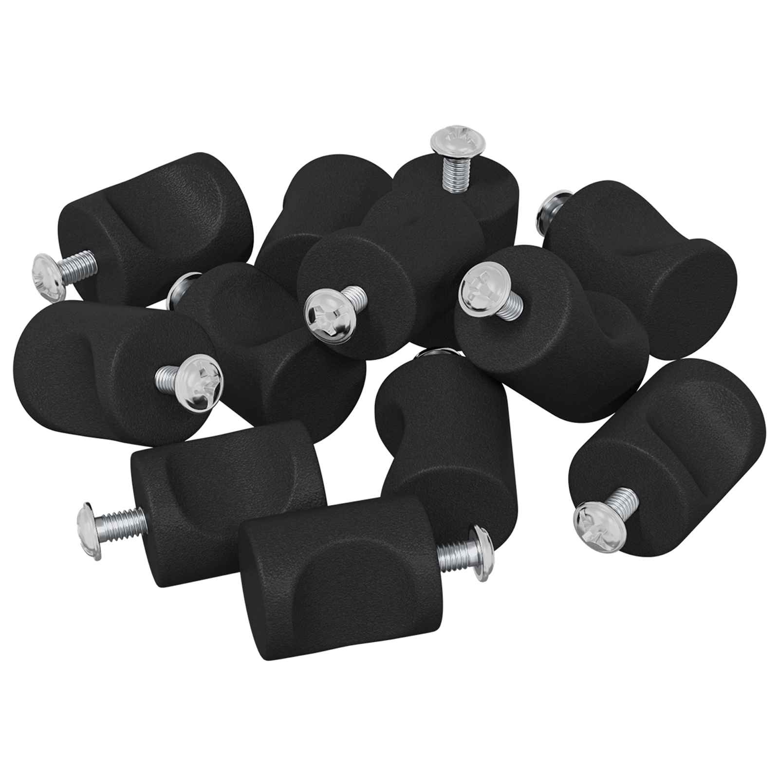 Úchytka Do Skříňky 12 Pcs Černá 18 X 23 Mm Železo