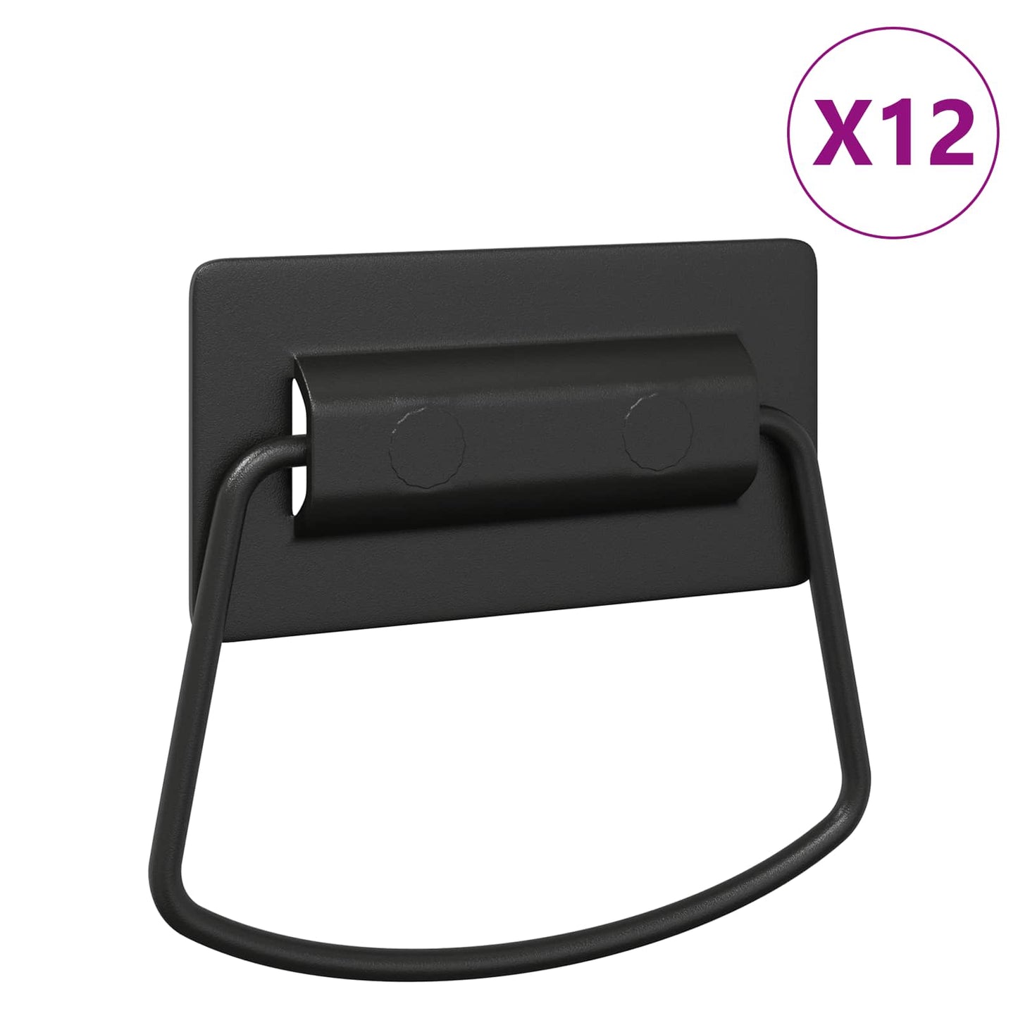 Úchyty Na Skříň 12 Pcs Černá 85 X 45 Mm Kov