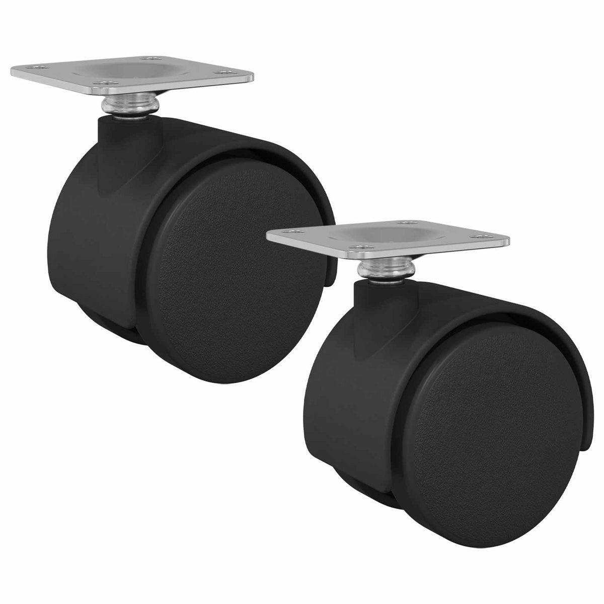 Otáčecí Kolečko 2 Pcs Černá 39,5 X 39,5 X 37,8 Mm Železo A Pp
