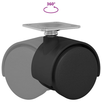 Otáčecí Kolečko 12 Pcs Černá 39,5 X 39,5 X 37,8 Mm Železo A Pp