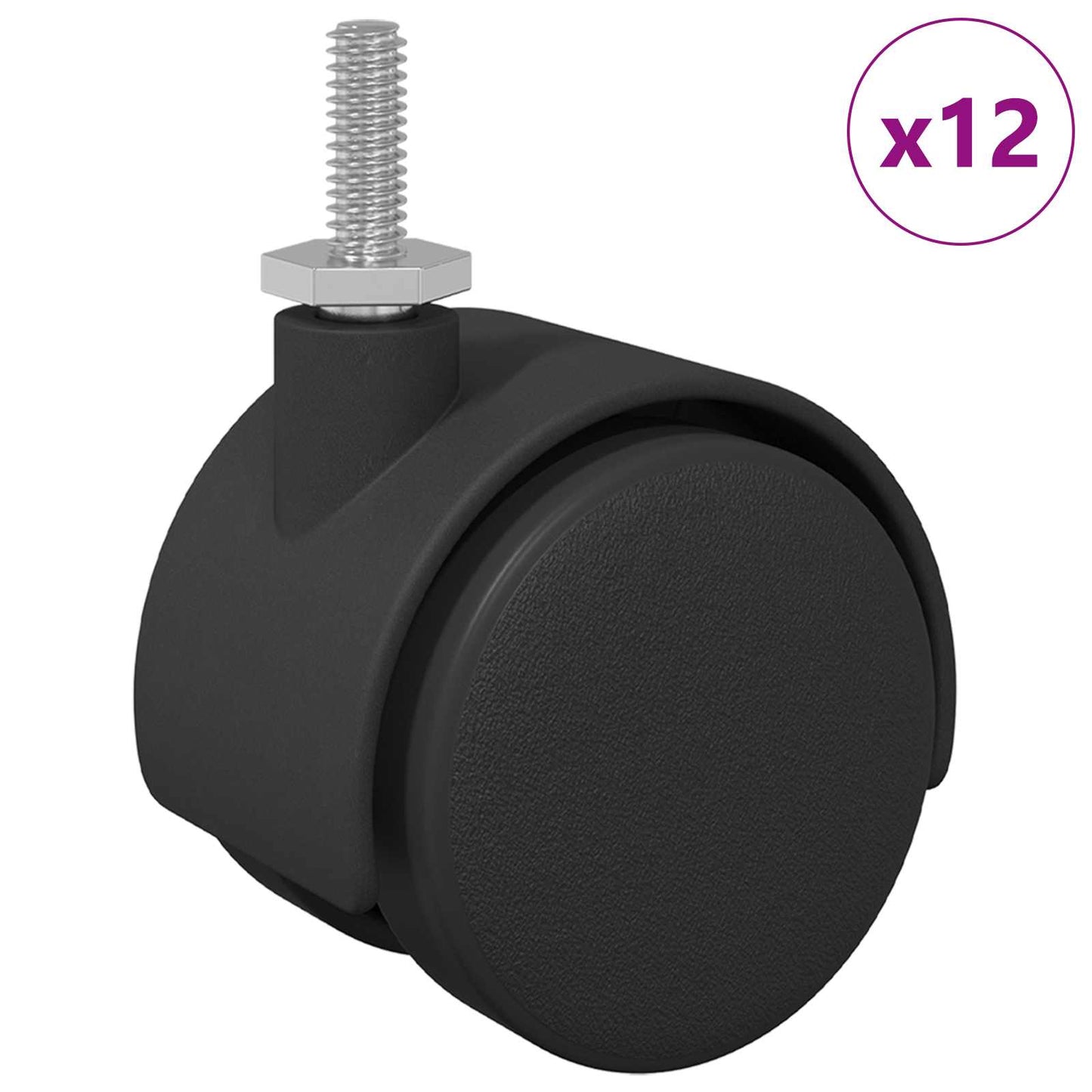 Kolečko 12 Pcs Černá A Stříbrná 40,1 X 40,1 X 37,8 Mm