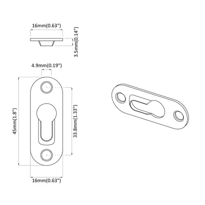 Klíčový Závěs 12 Pcs Stříbrná 45 X 16 X 3.5 Mm Železo