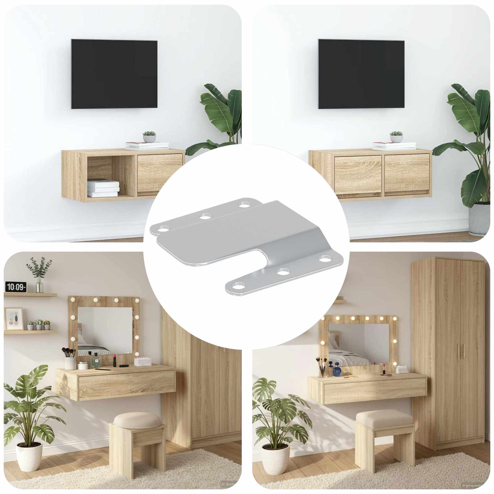 Stropní Držák 419 Pcs Stříbrná 75 X 66 X 1,4 Mm Ocel