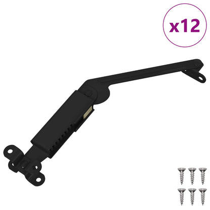 Klapa Pro Podporu Víka 12 Ks Černá 192 X 32 X 50 Mm Ocel