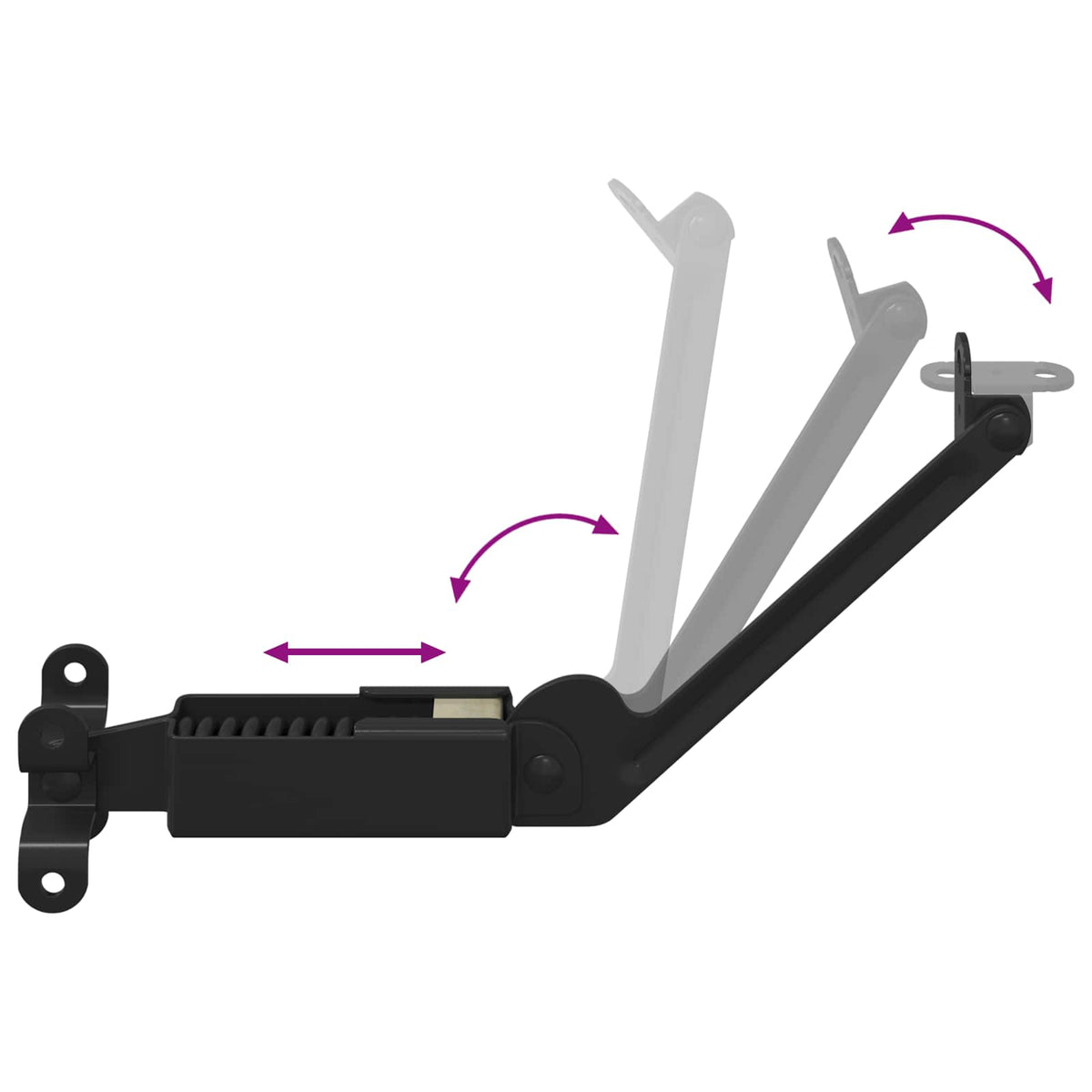 Klapa Pro Podporu Víka 12 Ks Černá 192 X 32 X 50 Mm Ocel