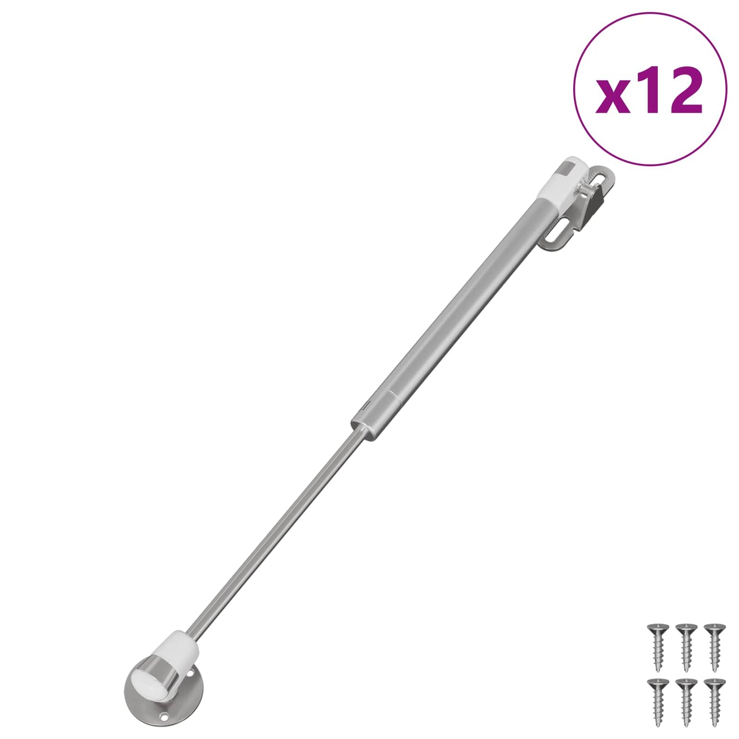 Hydraulická Plynová Pružina 12 Pcs Stříbrná 280 X 17 X 16 Mm