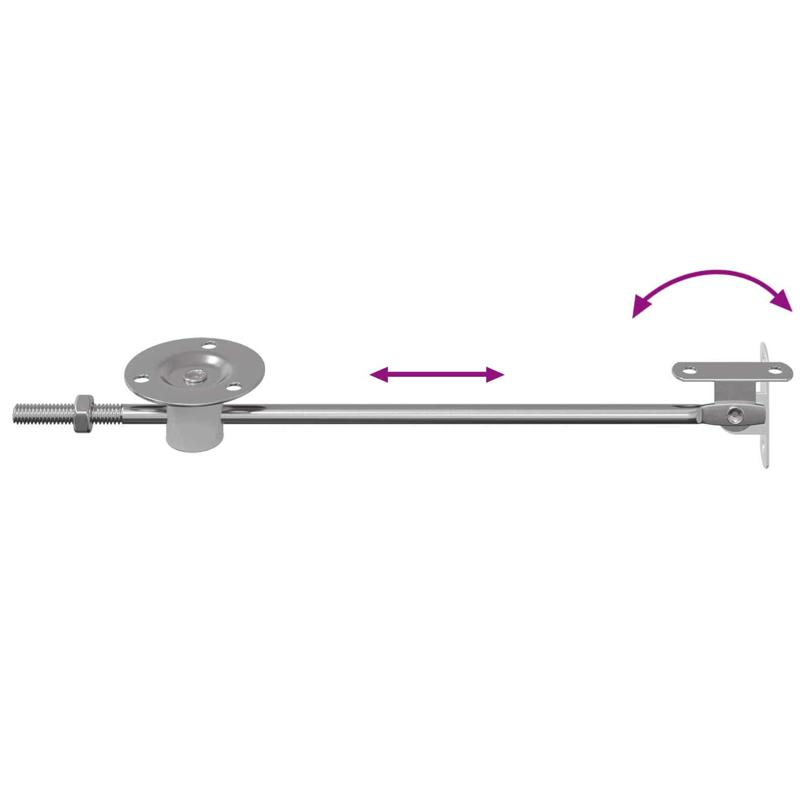 Klapa Pro Podporu Víka 2 Pcs Stříbrná 194 X 36 X 18 Mm Železo