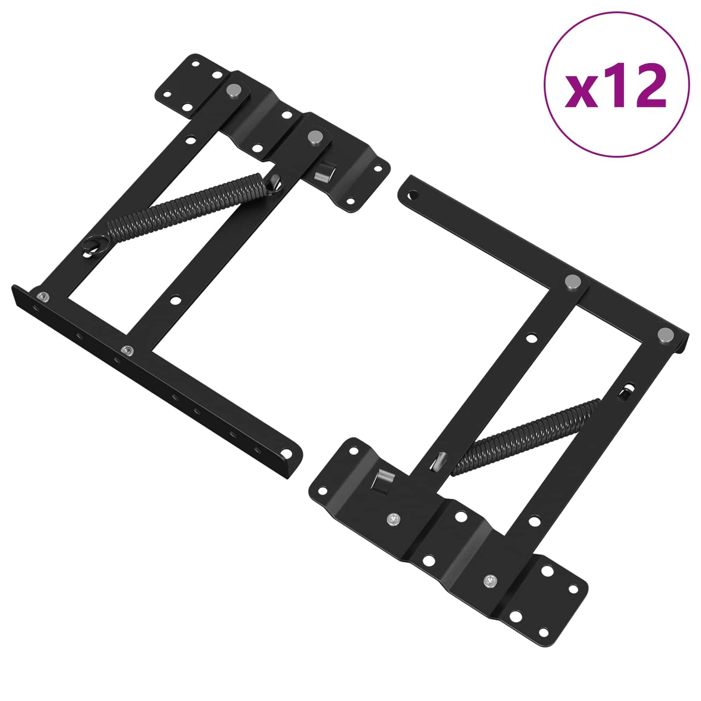 Mechanismus Zvedání Postele 12 Pcs Černá 340 X 95 X 40 Mm