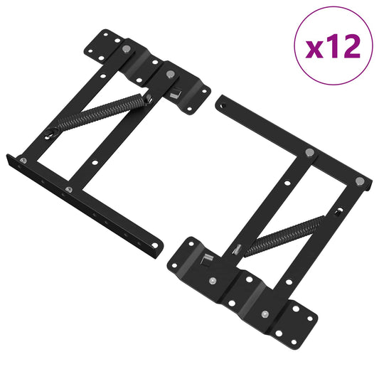 Mechanismus Zvedání Postele 12 Pcs Černá 340 X 95 X 40 Mm