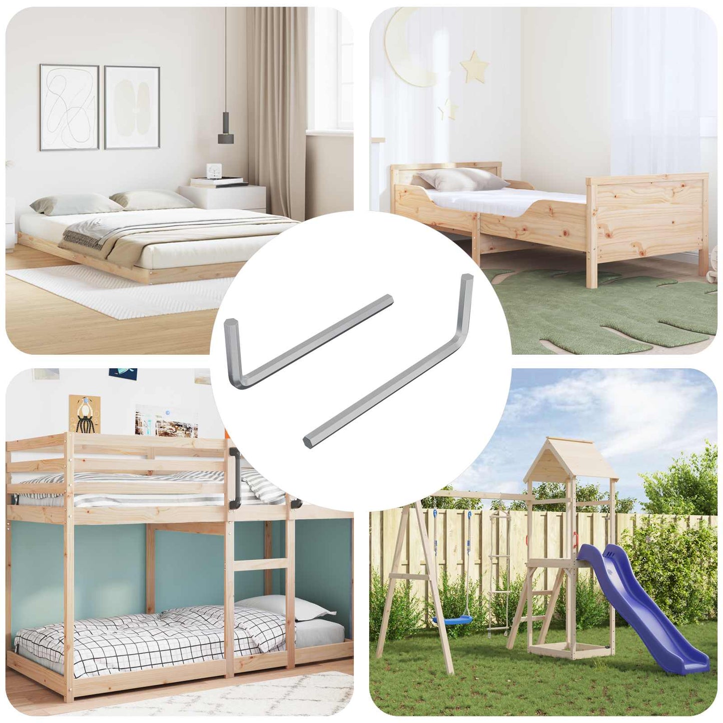Šestihranný Klíč 2 Pcs Stříbrná 20 X 52 Mm Ocel