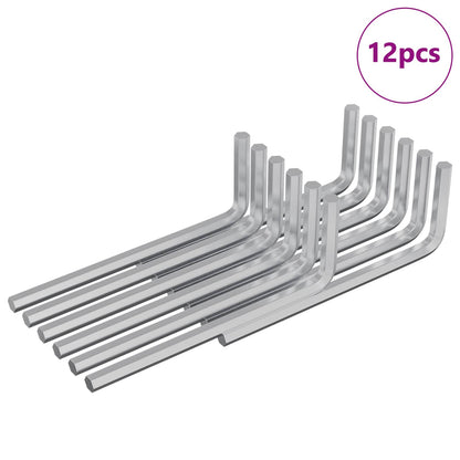 Šestihranný Klíč 12 Pcs Stříbrná 20 X 52 Mm Ocel