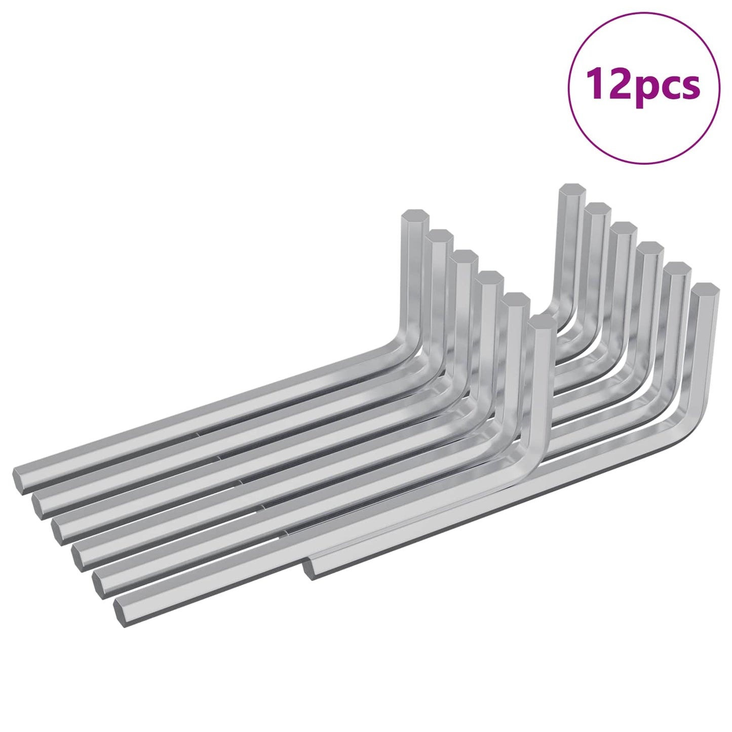 Šestihranný Klíč 12 Pcs Stříbrná 22 X 66 Mm Ocel