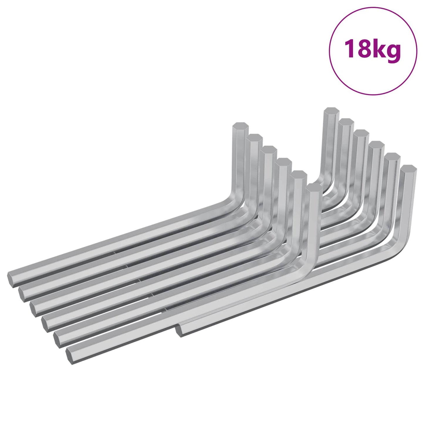 Šestihranný Klíč 2118 Pcs Stříbrná 22 X 66 Mm Ocel