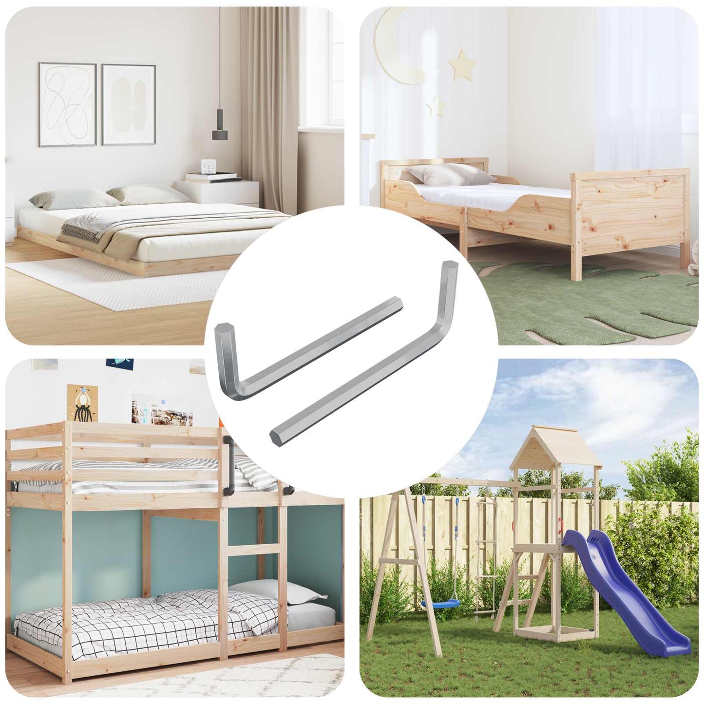 Šestihranný Klíč 2 Pcs Stříbrná 32 X 86 Mm Ocel