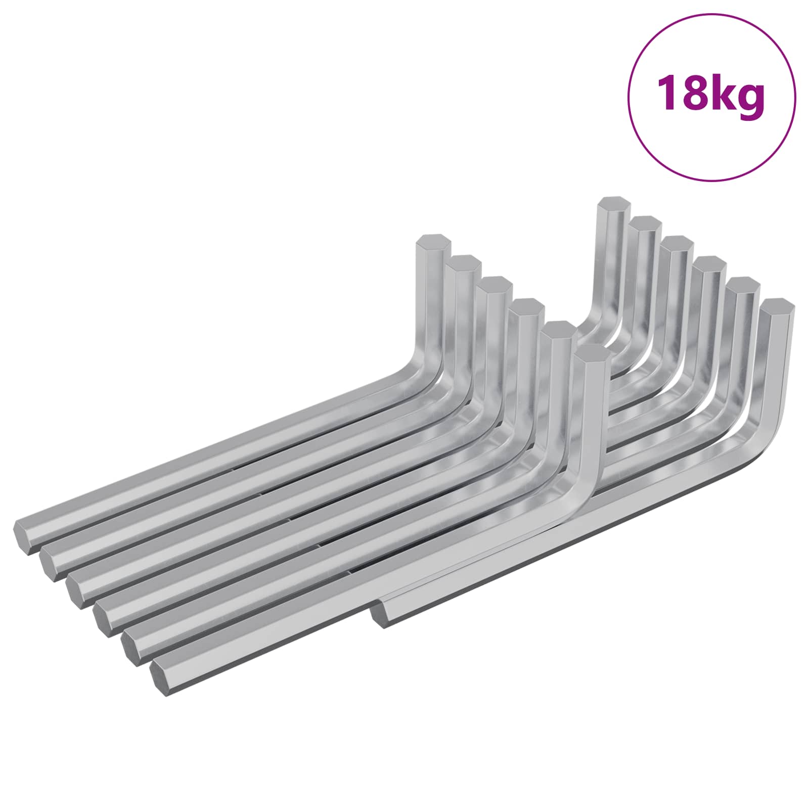Šestihranný Klíč 1800 Pcs Stříbrná 32 X 86 Mm Ocel