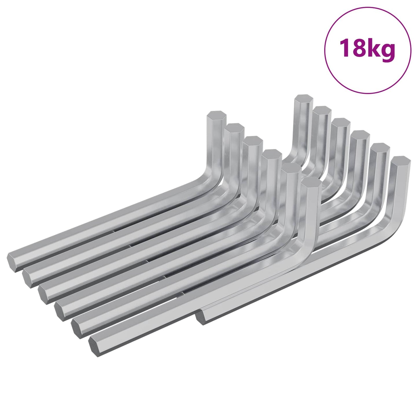 Šestihranný Klíč 1800 Pcs Stříbrná 32 X 86 Mm Ocel