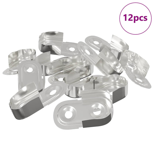 Konzole Na Šatní Tyč 12 Pcs Bílý Zinek 40 X 18 X 10 Mm Železo