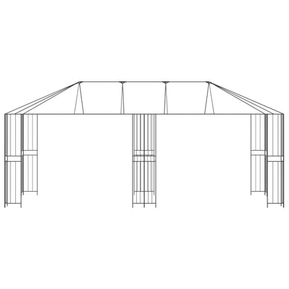 Rám Altánu Bez Látky Altánu 6 X 3 M Černá Ocel