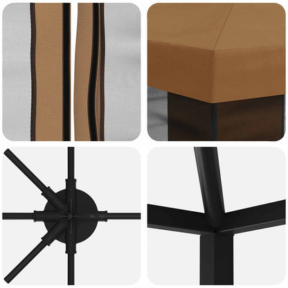 Zahradní Altán Se Stěnami 6 X 3 M Polyester A Ocel