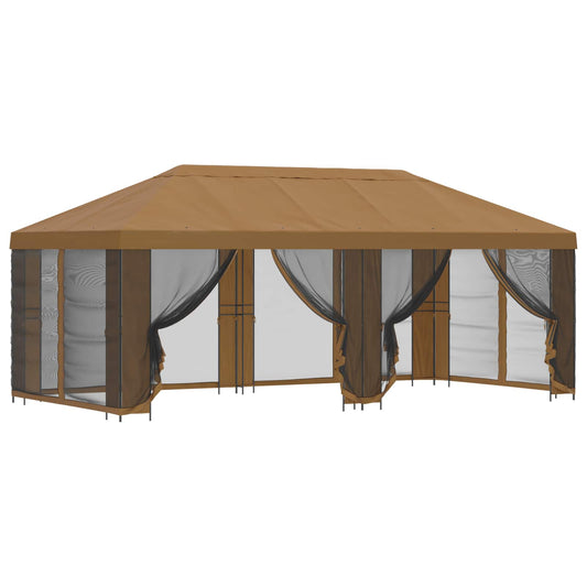 Zahradní Altán Se Stěnami 6 X 3 M Polyester A Ocel