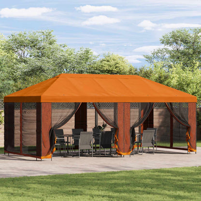 Zahradní Altán Se Stěnami 6 X 3 M Polyester A Ocel
