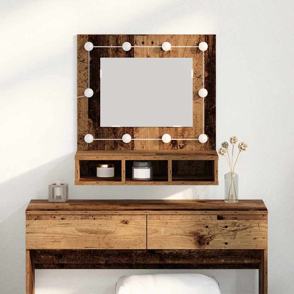 Zrcadlová Skříň Staré Dřevo 60 X 31,5 X 62 Cm Kompozitní Dřevo