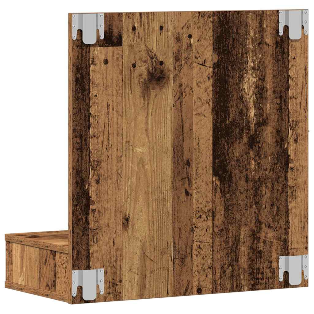 Zrcadlová Skříň Staré Dřevo 60 X 31,5 X 62 Cm Kompozitní Dřevo