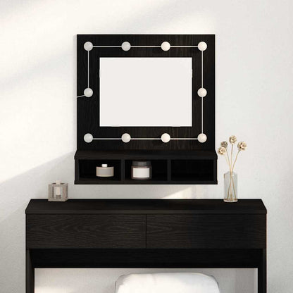 Zrcadlová Skříň Černý Dub 60 X 31,5 X 62 Cm Kompozitní Dřevo