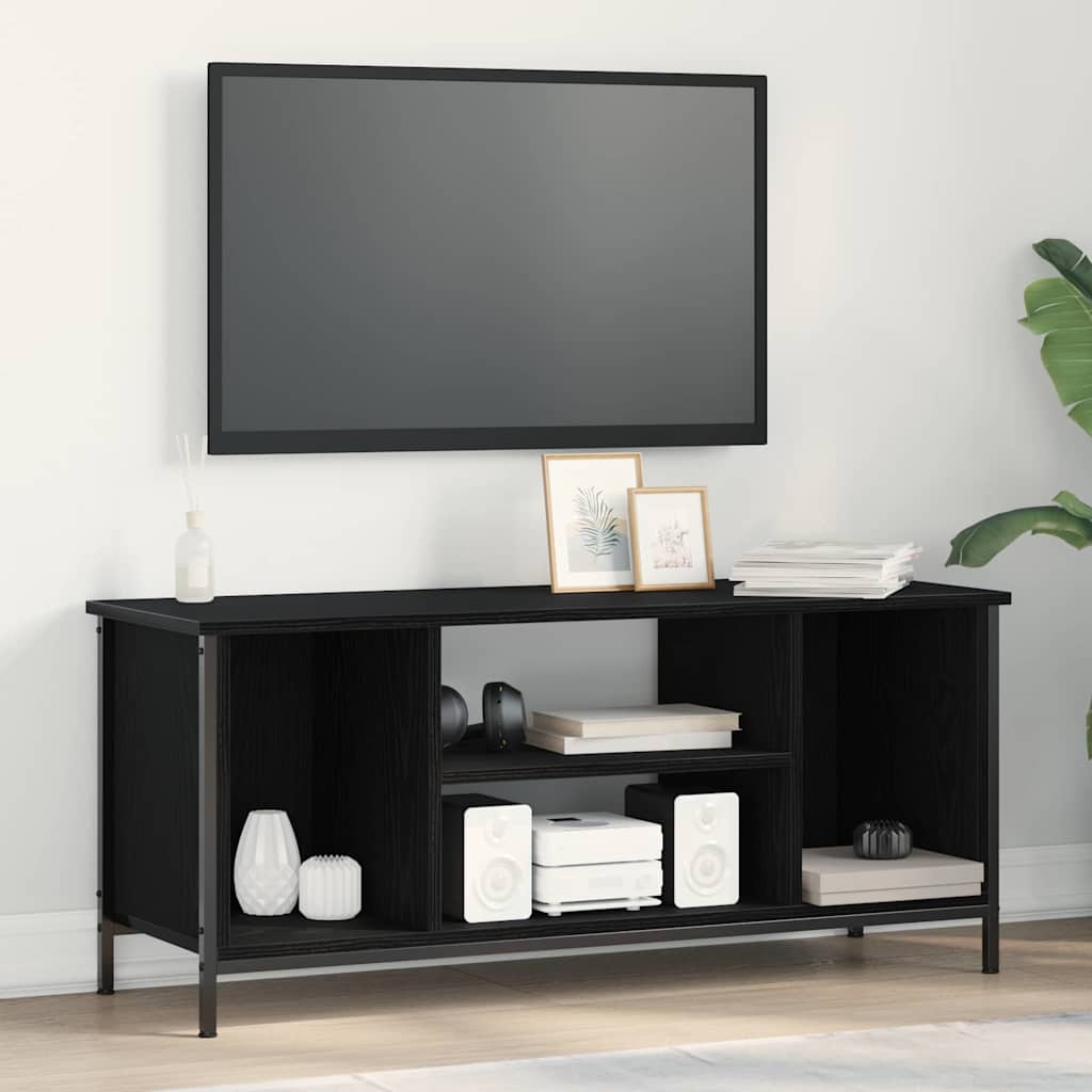 Televizní Skříň 102 X 35 X 45 Cm Černý Dub Kompozitní Dřevo
