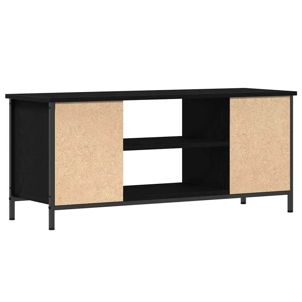 Televizní Skříň 102 X 35 X 45 Cm Černý Dub Kompozitní Dřevo
