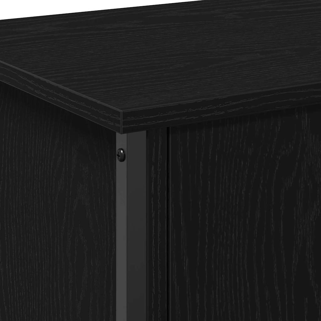 Televizní Skříň 100 X 35 X 45 Cm Černý Dub Kompozitní Dřevo