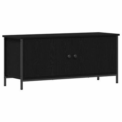 Televizní Skříň 100 X 35 X 45 Cm Černý Dub Kompozitní Dřevo