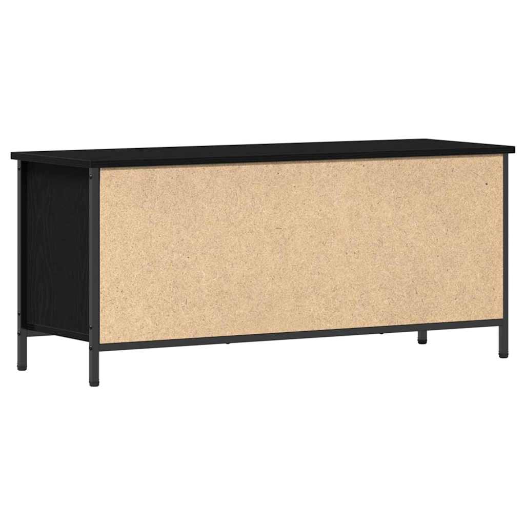 Televizní Skříň 100 X 35 X 45 Cm Černý Dub Kompozitní Dřevo