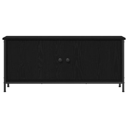 Televizní Skříň 100 X 35 X 45 Cm Černý Dub Kompozitní Dřevo