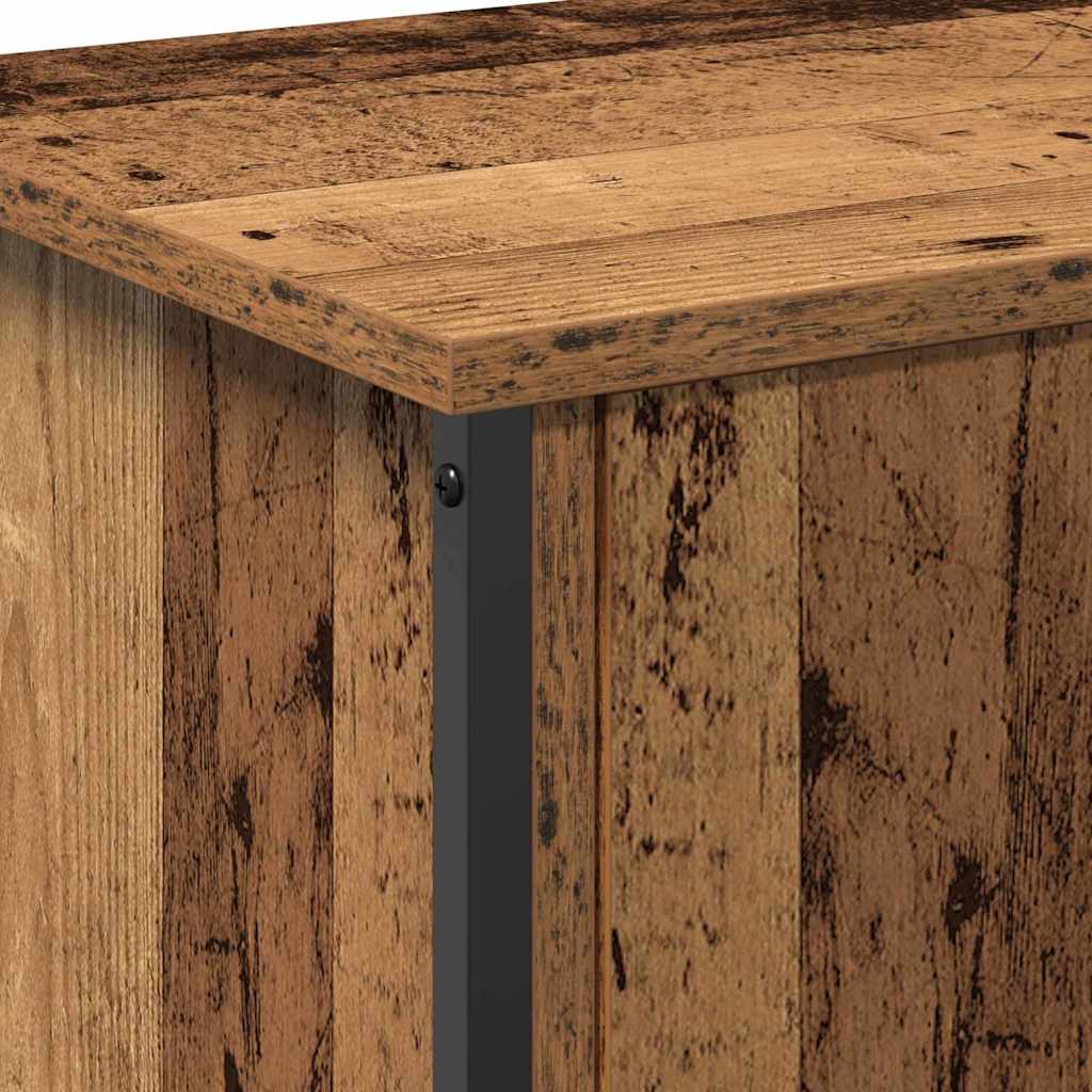 Televizní Skříň 60 X 35 X 45 Cm Staré Dřevo Kompozitní Dřevo