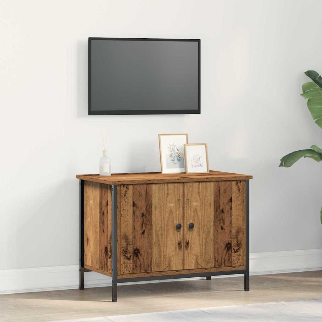Televizní Skříň 60 X 35 X 45 Cm Staré Dřevo Kompozitní Dřevo