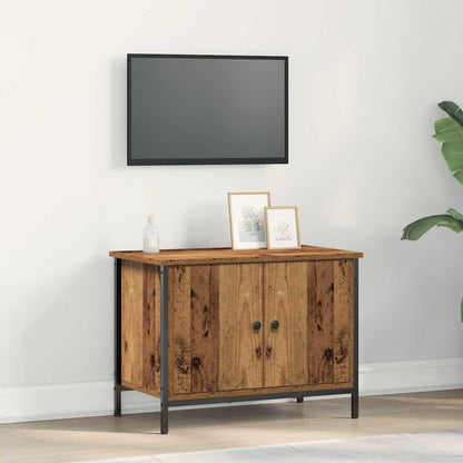 Televizní Skříň 60 X 35 X 45 Cm Staré Dřevo Kompozitní Dřevo