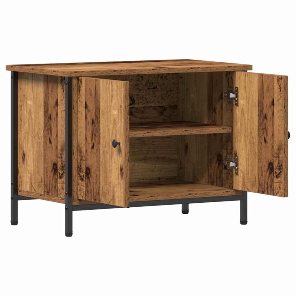 Televizní Skříň 60 X 35 X 45 Cm Staré Dřevo Kompozitní Dřevo